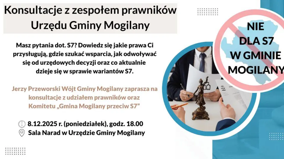 Konsultacje z zespołem prawników Urzędu Gminy Mogilany dotyczące S7