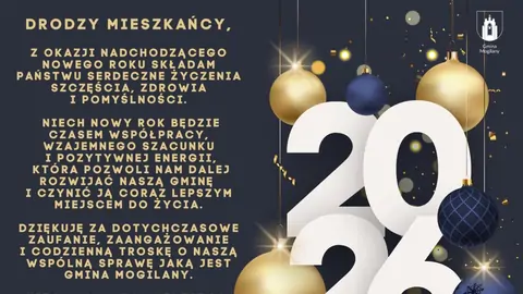 Życzenia Wójta Gminy Mogilany na Nowy Rok 2026