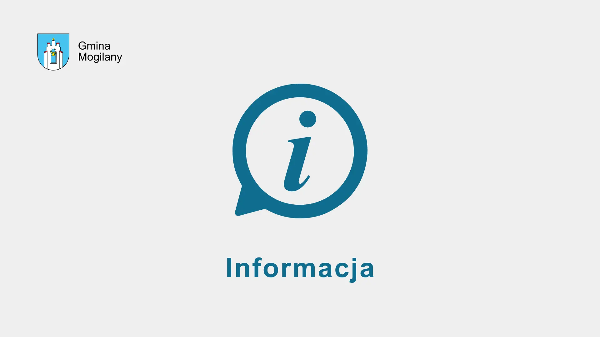 Komunikat ze znakiem informacja