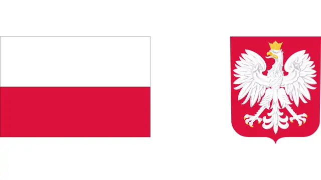 Flaga i godło Polski
