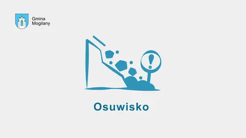 Grafika osuwiska i napis: osuwisko