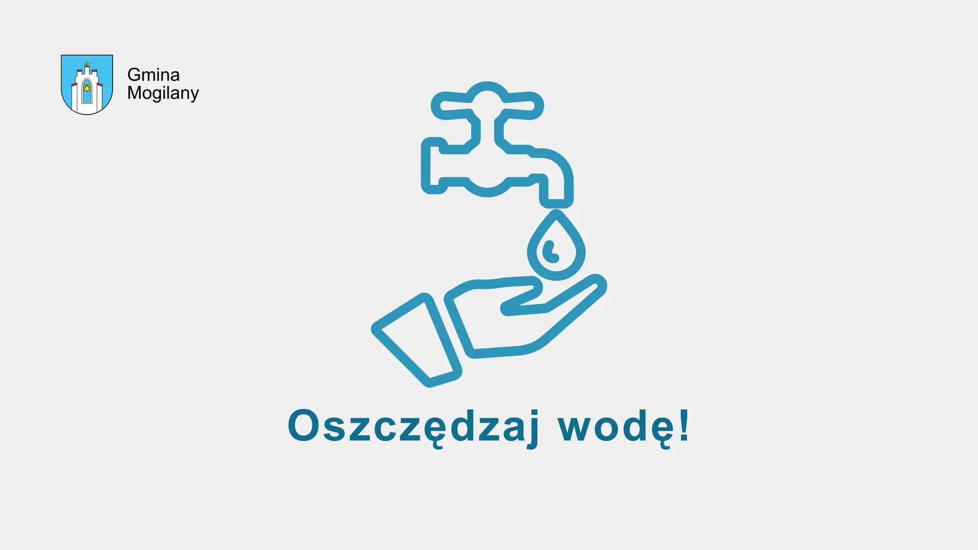 grafika oraz napis: oszczędzaj wodę