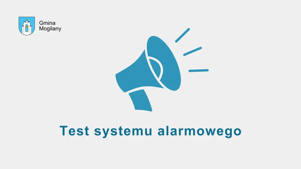 grafika z napisem: test systemu alarmowego