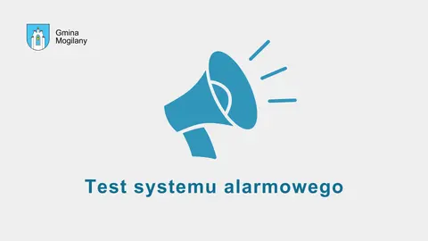grafika z napisem: test systemu alarmowego