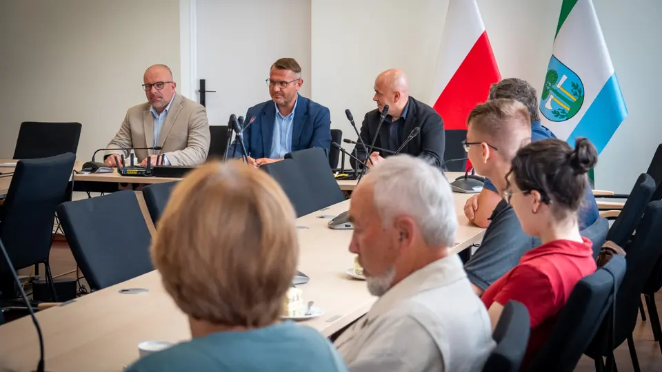 wójt Przeworski na spotkaniu w Urzędzie Gminy Myślenice