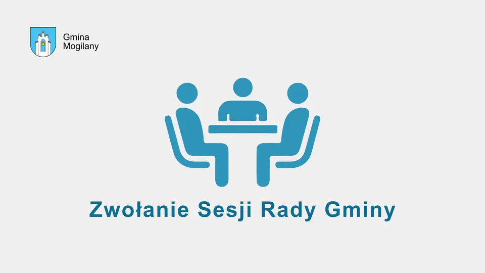grafika + napis: Zwołanie Sesji Rady Gminy