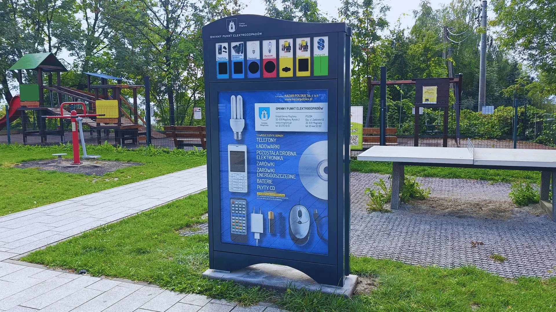 Gminny Punkt Elektroodpadów na Rynku w Mogilanach