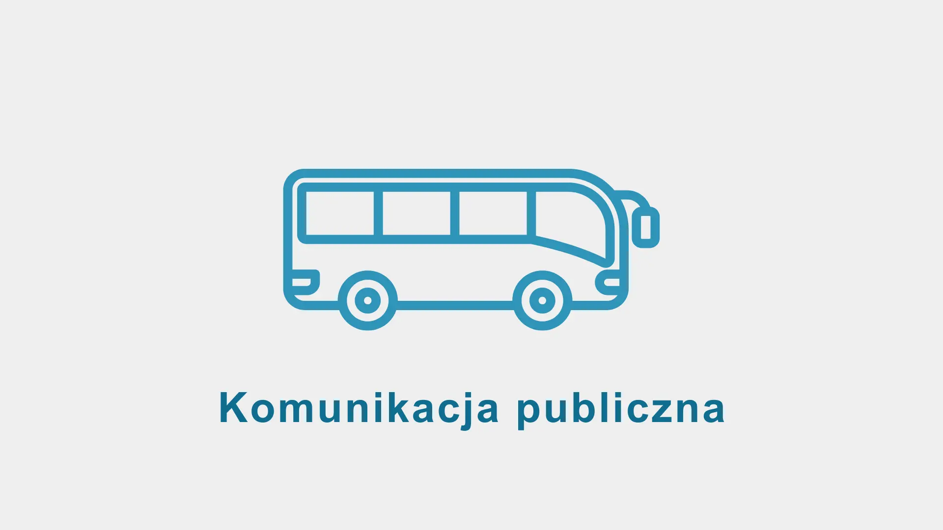 grafika autobusu i napis: komunikacja publiczna
