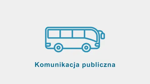grafika autobusu i napis: komunikacja publiczna