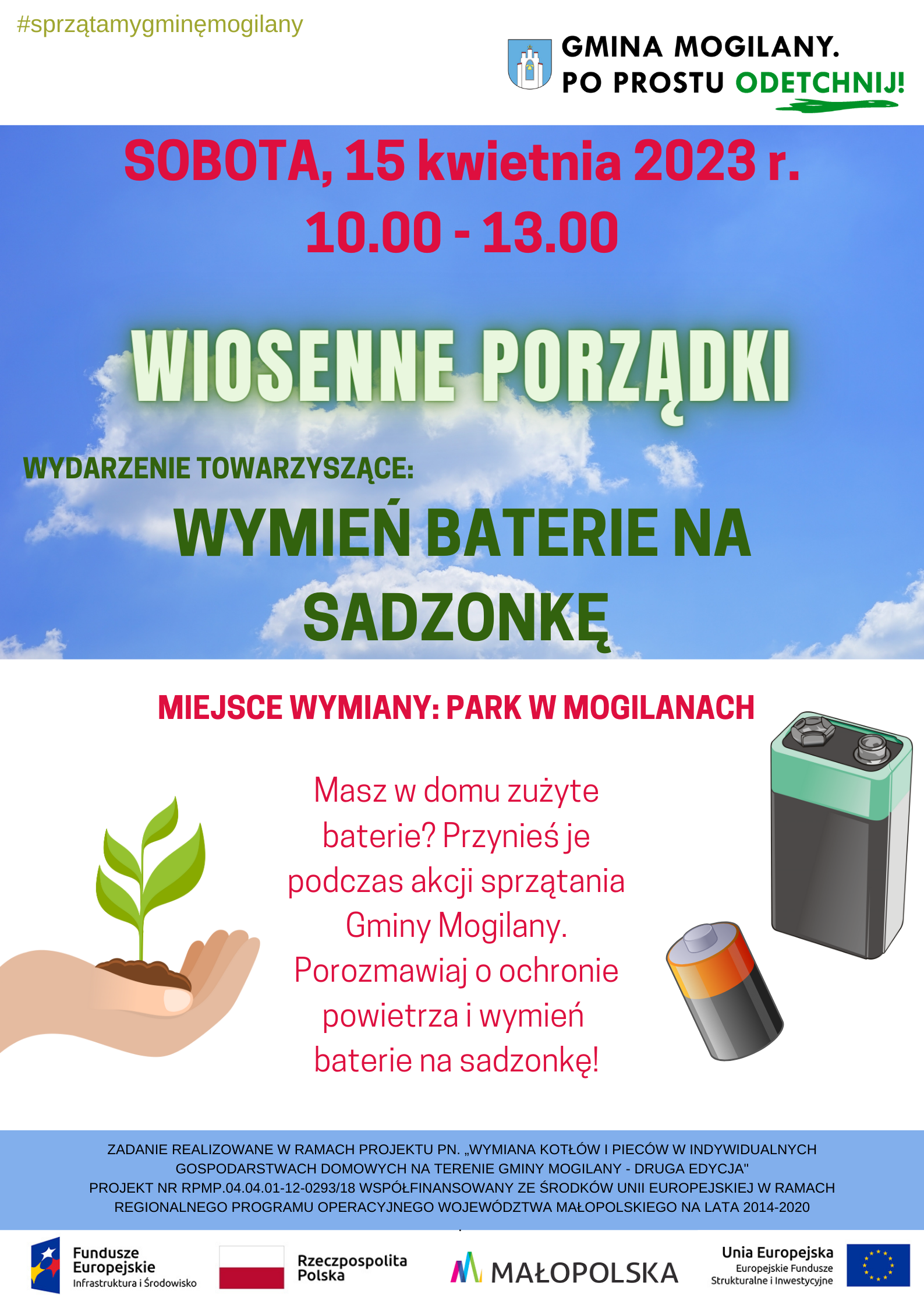 Po prostu odetchnij! Wiosenne porządki w Gminie Mogilany