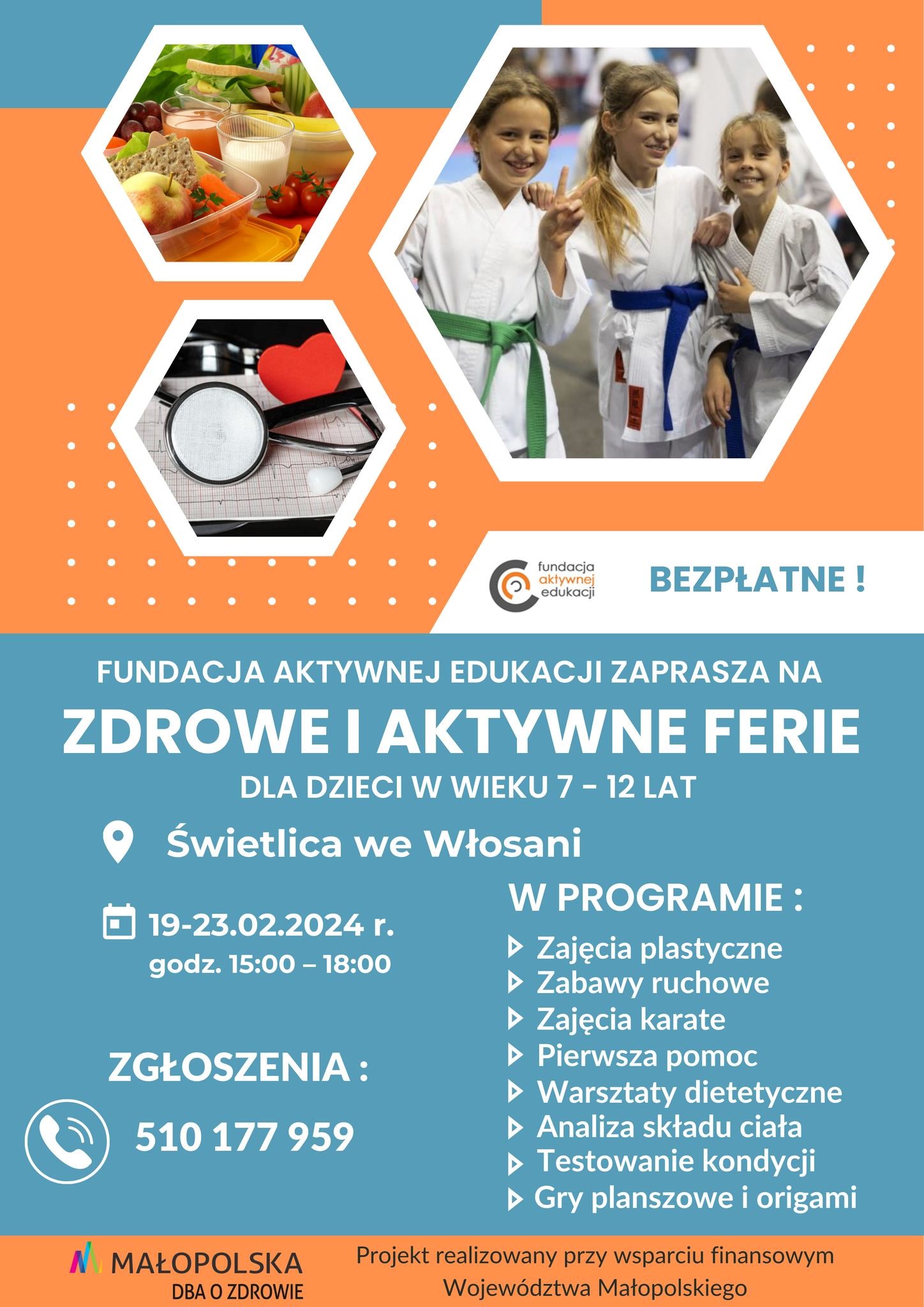 plakat zdrowe ferie