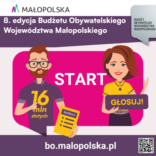 Obraz główny aktualności o tytule 8. edycja Budżetu Obywatelskiego Województwa Małopolskiego