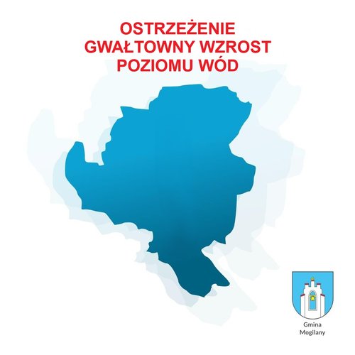 Obraz główny aktualności o tytule OSTRZEŻENIE HYDROLOGICZNE - GWAŁTOWNY WZROST POZIOMU WÓD