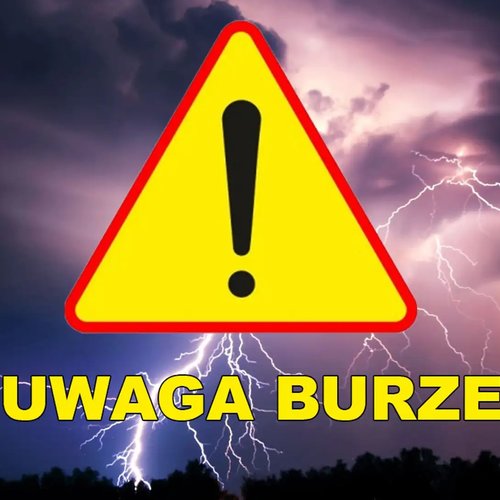 Obraz główny aktualności o tytule OSTRZEŻENIE METEO - BURZE