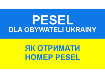 Obraz główny aktualności o tytule Nadawanie numerów PESEL dla obywateli Ukrainy. 