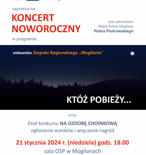 Obraz główny aktualności o tytule Koncert Noworoczny 2024 