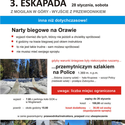 Obraz główny aktualności o tytule 3. Eskapada z Mogilan w góry 