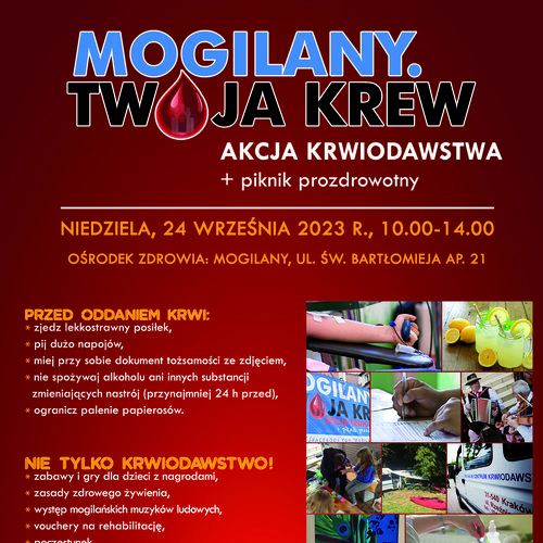 Obraz główny aktualności o tytule „Mogilany. Twoja Krew” po raz jedenasty! 