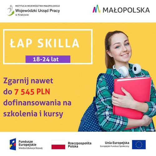 Obraz główny aktualności o tytule Łap skilla - projekt dla młodych pracujących 