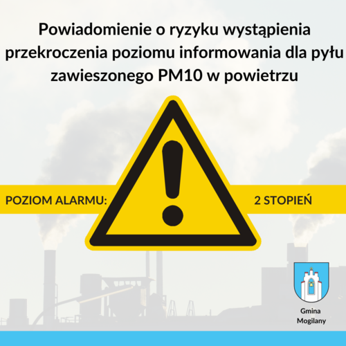Obraz główny aktualności o tytule OSTRZEŻENIE o jakości powietrza Stopnia 2 