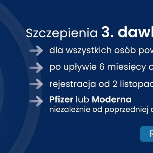 Obraz główny aktualności o tytule Wzmocnij swoją odporność przeciw COVID-19 i przyjmij 3. dawkę szczepionki 