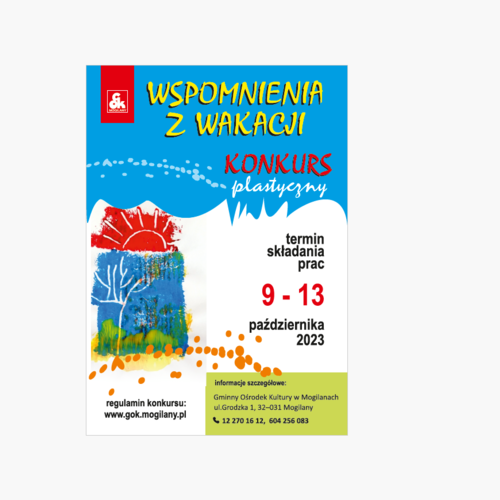 Obraz główny aktualności o tytule Konkurs Plastyczny „Wspomnienia z wakacji 2023” 