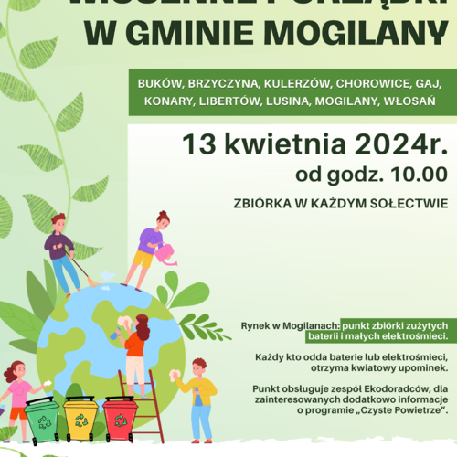 Obraz główny aktualności o tytule Wiosenne Porządki w Gminie Mogilany – III Edycja 